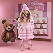 *A'Dee Girls Pink Metallic Coat